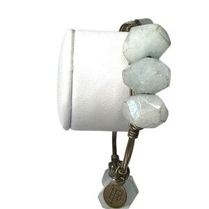 Bourbon & Boweties White Stone Bracelet